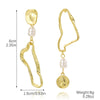 Jewelry Alloy Heart Shaped Exaggerated Baroque Pearl Women's Earrings