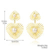 Jewelry Alloy Heart Shaped Exaggerated Baroque Pearl Women's Earrings