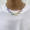Jewelry Alloy Heart Shaped Geometric Handmade Electroplated Men's Necklace