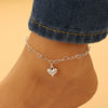 Jewelry Alloy Heart Shaped Women's Anklet Simple Fashion Bohemian Style