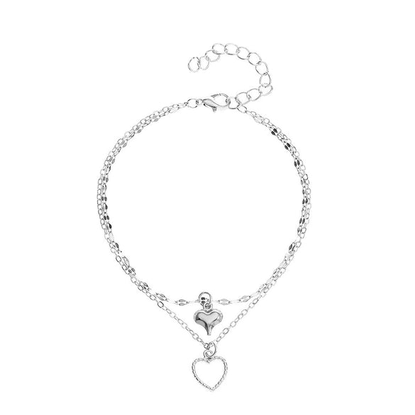 Jewelry Alloy Heart Shaped Women's Anklet Simple Fashion Bohemian Style