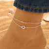 Jewelry Alloy Heart Shaped Women's Anklet Simple Fashion Bohemian Style
