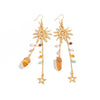 Jewelry Alloy Imitation Pearl Crystal Geometric Starfish Jellyfish Electroplated Earrings