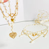 Jewelry Alloy Imitation Pearl Geometric Love Cross Butterfly Necklace For Women