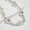 Jewelry Alloy Imitation Pearl Geometric Shaped Copper Clad Iron Chain Electroplated Necklace For Women
