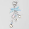 Jewelry Alloy Imitation Pearl Love Bow Ribbon Key Chain Pendant With Electroplating