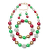 Jewelry Alloy Imitation Pearls Geometric Electroplating Threepiece Set For Women