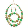 Jewelry Alloy Imitation Pearls Geometric Electroplating Threepiece Set For Women