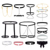 Jewelry Alloy Inlaid With Artificial Gemstones And Semiprecious Stones Fabric Bow Leg Chain For Women