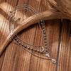Jewelry Alloy Iron Chain Geometric Irregular Electroplating Clavicle Necklace For Women