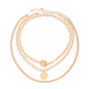 Jewelry Alloy Iron Chain Geometric Pendant Ins Style Electroplating Women's Necklace