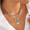 Jewelry Alloy Iron Chain Geometric Pendant Ins Style Electroplating Women's Necklace