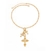 Jewelry Alloy Iron Chain Rhinestone Geometric Cross Electroplated Women's Clavicle Necklace