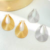 Jewelry Alloy 14K Gold Electroplated Geometric Curved Striped Water Drop Earrings For Women