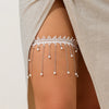 Jewelry Alloy Lace Ribbon Geometric Leg Chain For Women
