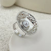 Jewelry Alloy Light Luxury Geometric Irregular Hollow Square Ring Electroplating For Women