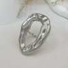 Jewelry Alloy Light Luxury Geometric Irregular Hollow Square Ring Electroplating For Women