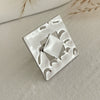 Jewelry Alloy Light Luxury Geometric Irregular Hollow Square Ring Electroplating For Women