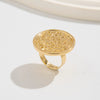 Jewelry Alloy Light Luxury Geometric Irregular Hollow Square Ring Electroplating For Women