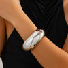 Jewelry Alloy Light Luxury Geometric Round Electroplated Spring Bracelet