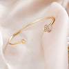 Jewelry Alloy Love Heart Bracelet With Electroplating Treatment