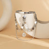 Jewelry Alloy Open Metal Chain Bracelet Geometric Retro Portraits Sequins U Shaped Tassel Electroplated For Women