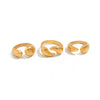 Jewelry Alloy Oval Arc Bracelet Set And Water Drop Hug Open Ring Electroplating Niche Geometric Style For Women