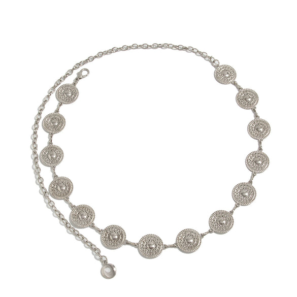 Jewelry Alloy Peach Heart Splicing Hip Hop Style Body Chain For Female