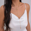 Jewelry Alloy Pendant Clavicle Chain With Imitation Pearl Geometric Pattern Electroplated Copperclad Iron Chain Highend Style