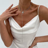 Jewelry Alloy Pendant Clavicle Chain With Imitation Pearl Geometric Pattern Electroplated Copperclad Iron Chain Highend Style