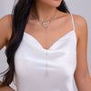 Jewelry Alloy Pendant Clavicle Chain With Imitation Pearl Geometric Pattern Electroplated Copperclad Iron Chain Highend Style