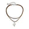 Jewelry Alloy Pendant Necklace With Geometric Pattern And Electroplating For Women