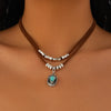 Jewelry Alloy Pendant Necklace With Geometric Pattern And Electroplating For Women