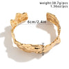 Jewelry Alloy Pleated Liquid Metal Style Irregular Retro Bracelet For Women Electroplated