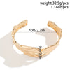 Jewelry Alloy Pleated Liquid Metal Style Irregular Retro Bracelet For Women Electroplated
