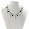 Jewelry Alloy Pointed Skull Pendant Tassel Necklace Hip Hop Geometric Electroplating