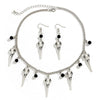 Jewelry Alloy Pointed Skull Pendant Tassel Necklace Hip Hop Geometric Electroplating