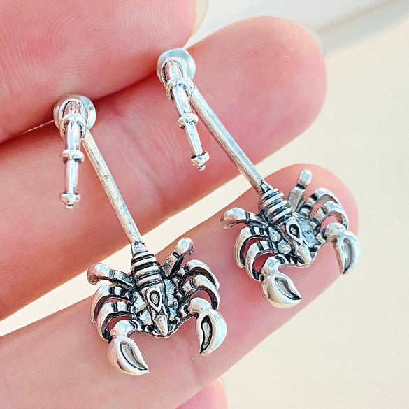 Jewelry Alloy Punk Animal Scorpion Clip Earrings Electroplating