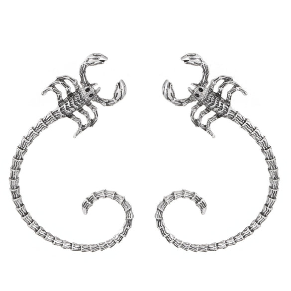 Jewelry Alloy Punk Animal Scorpion Clip Earrings Electroplating