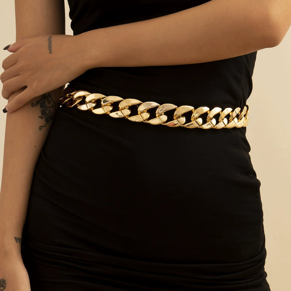 Jewelry Alloy Punk Hiphop Exaggerated Body Chain Waist Chain For Female
