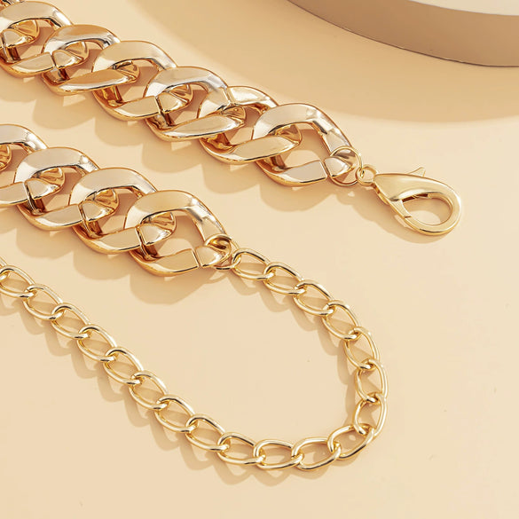 Jewelry Alloy Punk Hiphop Exaggerated Body Chain Waist Chain For Female