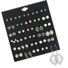 Jewelry Alloy Rhinestone Hollow Love Imitation Pearl Geometric Electroplating Earrings Set