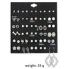 Jewelry Alloy Rhinestone Hollow Love Imitation Pearl Geometric Electroplating Earrings Set
