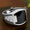 Jewelry Alloy Ring With Masonic Totem And Flower Pattern Electroplated For Women