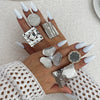 Jewelry Alloy Rings Geometric Pattern Electroplating Women's