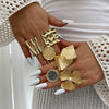 Jewelry Alloy Rings Geometric Pattern Electroplating Women's