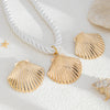 Jewelry Alloy Rope Geometric Scallop Pendant Clavicle Chain Electroplating Vacation Style