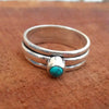 Jewelry Alloy Round Imitation Opal Multicircle Geometric Ushaped Antique Style Electroplated Ring Unisex