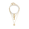 Jewelry Alloy Shell Conch Tassel Starfish Multi Layer Necklace Electroplated For Women