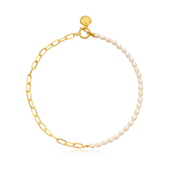 Jewelry Alloy Shell Scallop Pendant Necklace With Electroplating Treatment